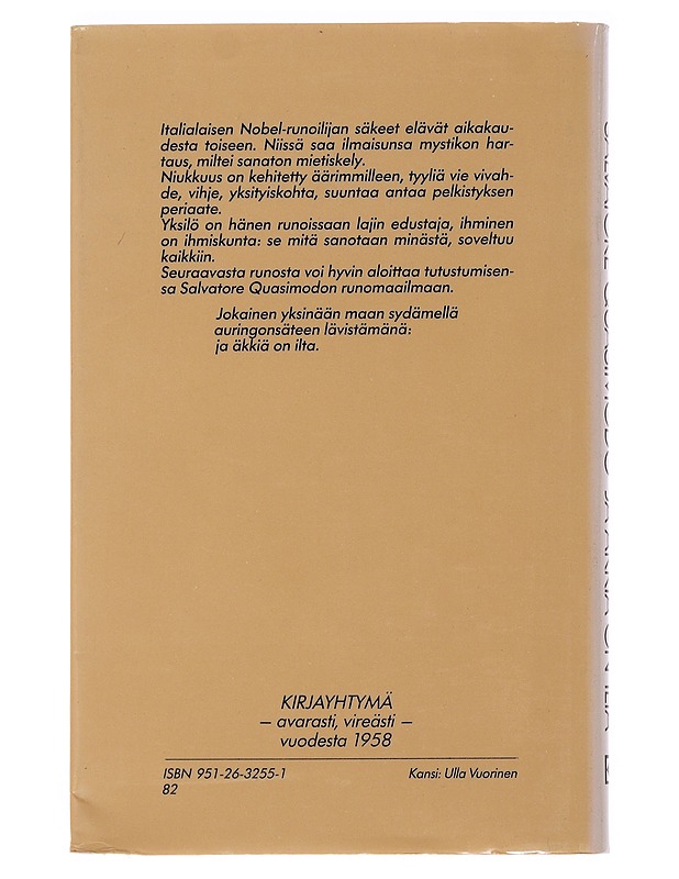 Ja äkkiä on ilta - Quasimodo, Salvatore - Romaanit ja novellit - 10105487602 - 1