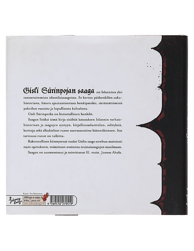 GÍSLI SÚRINPOJAN SAAGA - AHOLA, JOONAS - Romaanit ja novellit - 10105487608 - 1