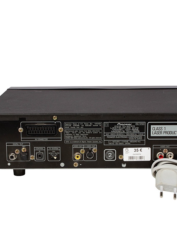 PIONEER DV-525 DVD-soitin - Audio - 10105487792 - 2