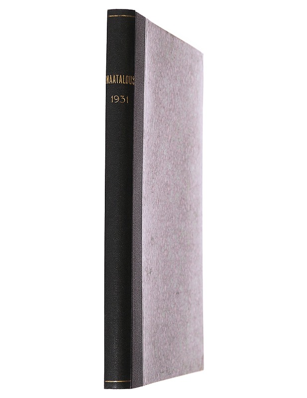 Maatalous: 1931 - K.J. Ellilä - Historiakirjat - 10105487826 - 1