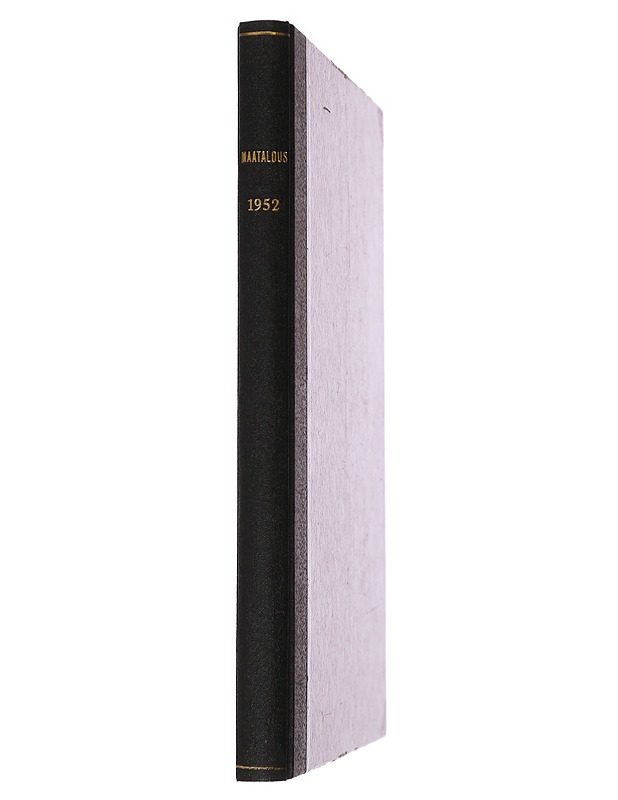 Maatalous: 1952 - K.J. Ellilä - Historiakirjat - 10105487848 - 1