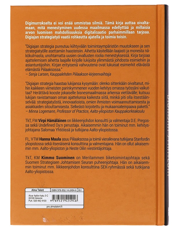 Digiajan strategia - Hämäläinen, Virpi - Tietokirjat ja oppaat - 10105487879 - 1