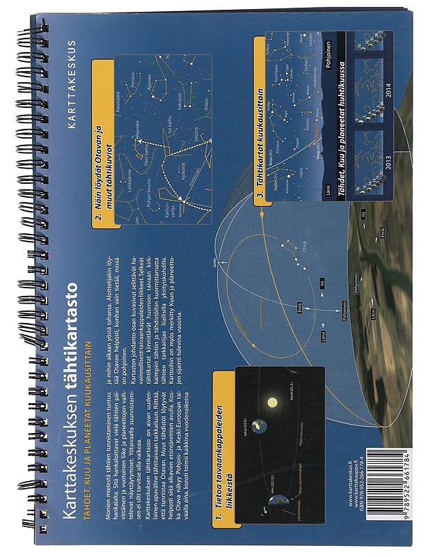 Karttakeskuksen tähtikartasto : tähdet, kuu ja planeetat kuukausittain - Schurig, Stephan - Tietokirjat ja oppaat - 10105487917 - 1