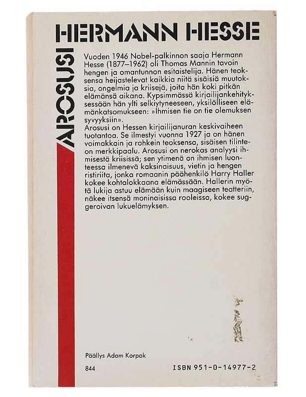 Arosusi - Hermann Hesse - Romaanit ja novellit - 10105487984 - 1