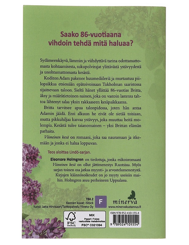 Viimeinen kesä - Holmgren, Eleonore - Romaanit ja novellit - 10105487983 - 1