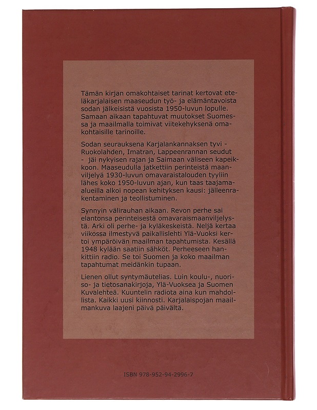 Karjalaispojan maailma avartuu - Repo, Pentti - Elämäkerrat ja muistelmat - 10105488032 - 1