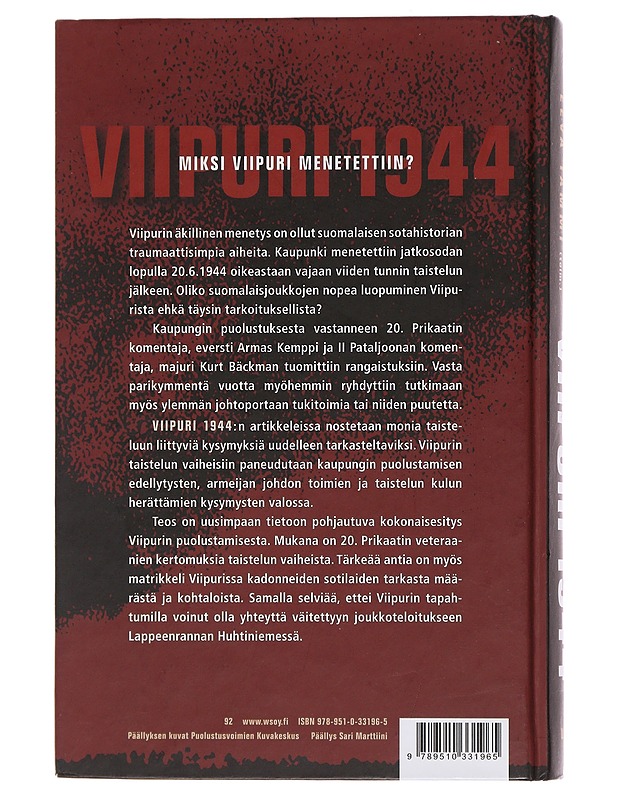Viipuri 1944 - Eero Elfvengren, Eeva Tammi - Historiakirjat - 10105488038 - 1