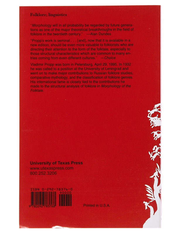 Morphology of the Folktale - Vladimir Propp - Tietokirjat - 10105488388 - 1