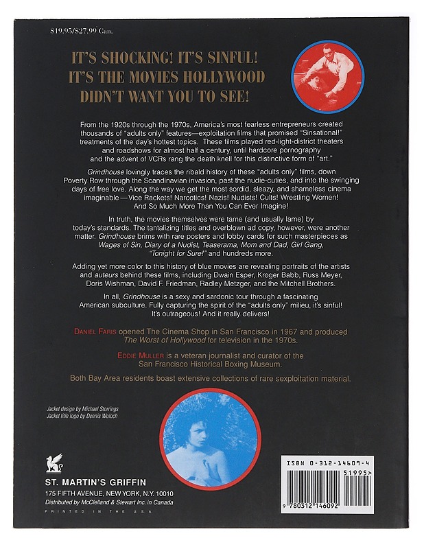 Grindhouse: The Forbidden History of Adults Only Cinema - Muller, Eddie - Historiakirjat - 10105488407 - 1