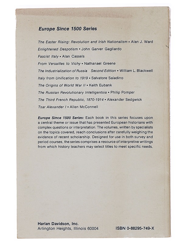 The Russian Revolutionary Inelligentsia - Philip Pomper  - Romaanit ja novellit - 10105488518 - 1