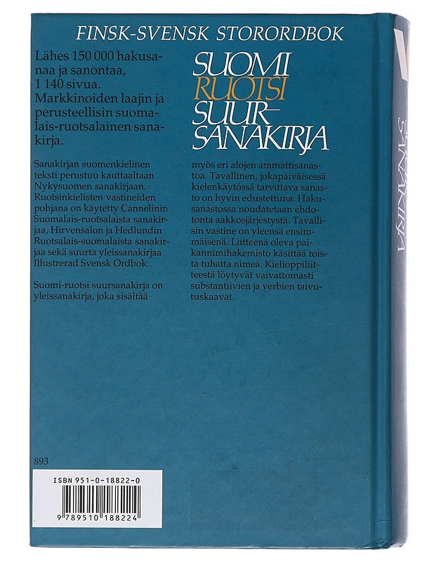 Suomi-ruotsi-suursanakirja = Finsk-svensk storordbok - Cannelin, Knut - Kirja lahjaksi - 10105488695 - 1