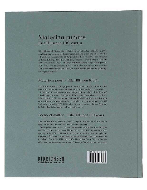 Materian runous : Eila Hiltunen 100 vuotta - Hiltunen, Eila - Tietokirjat ja oppaat - 10105488718 - 1