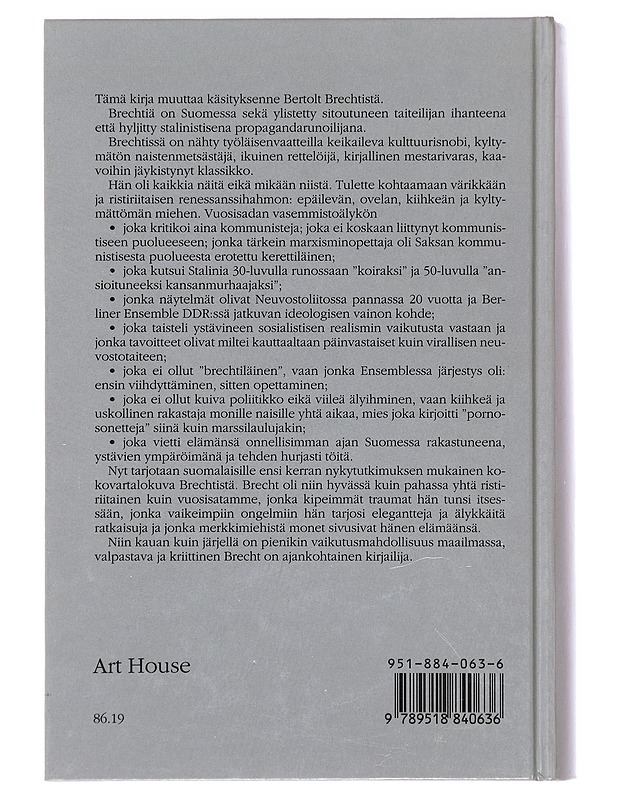 Bertolt Brechtin aika, elämä ja tuotanto - Kalevi Haikara - Elämäkerrat ja muistelmat - 10105488717 - 1