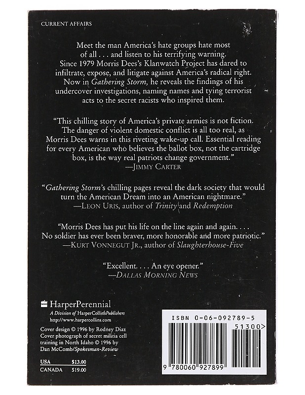 Gathering Storm - Morris Dees - Historiakirjat - 10105488905 - 1