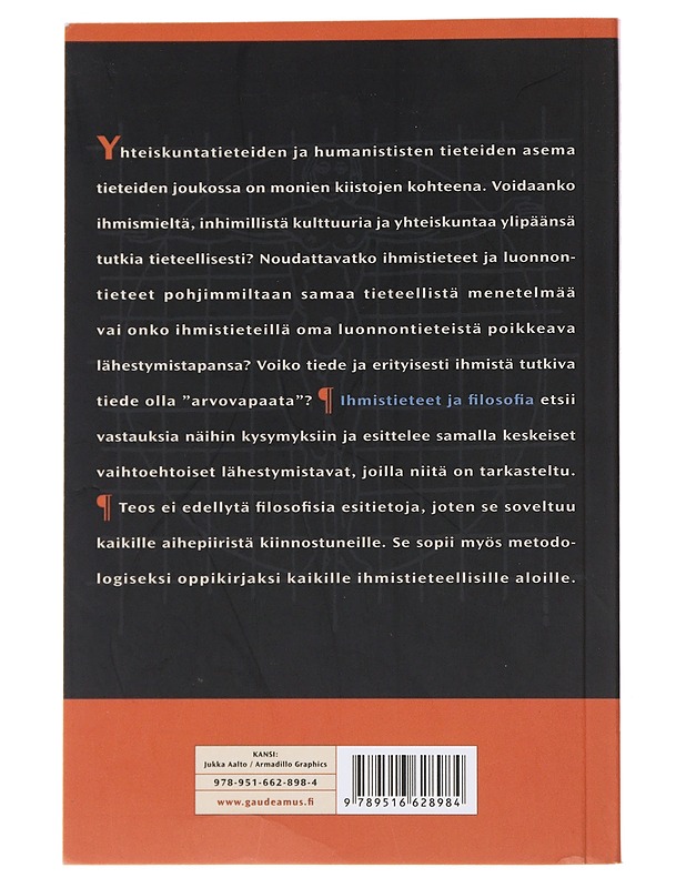Ihmistieteet ja filosofia - Panu Raatikainen - Tietokirjat - 10105488993 - 1