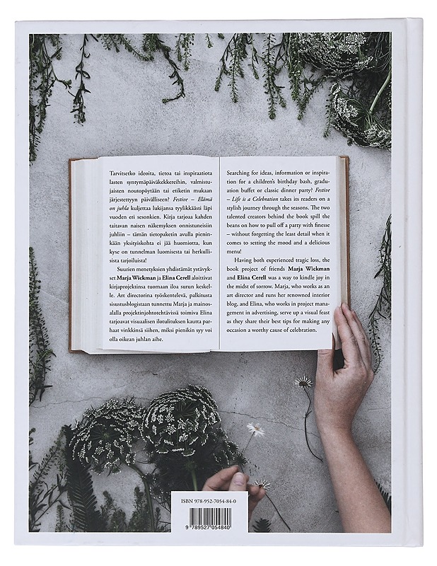 Festive : festive mood, easy diy and delicious recipes = juhlatunnelmaa, helppoja diy-ohjeita ja herkullisia reseptejä - Wickman, Marja - Ruokakirjat - 10105489027 - 1