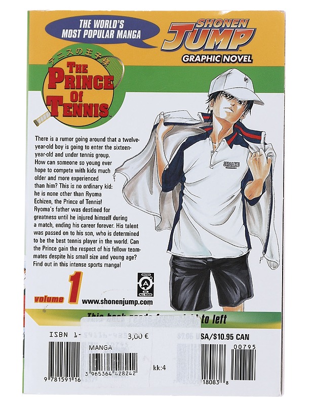 The Prince of tennis. Vol. 1 - Konomi, Takeshi - Sarjakuvat - 10105489066 - 0