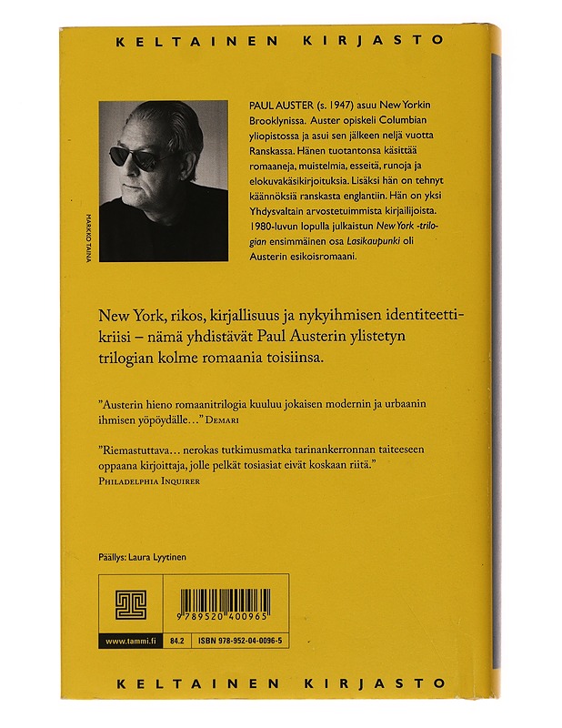 New York -trilogia - Auster, Paul - Jännitys ja dekkarit - 10105489104 - 1
