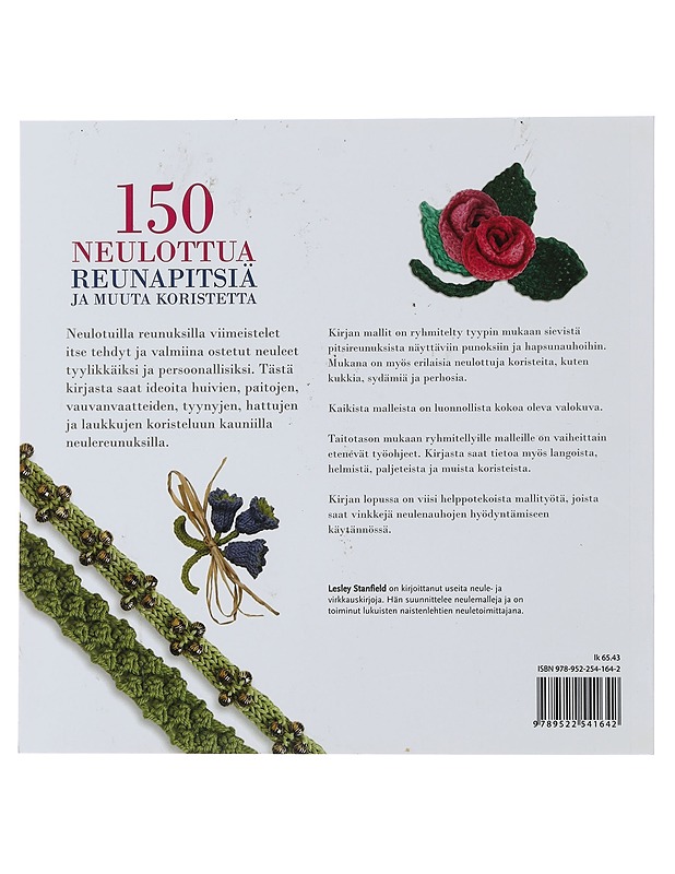 150 neulottua reunapitsiä ja muuta koristetta : neulo upeita reunuksia, punoksia, pitsejä ja hapsunauhoja - Stanfield, Lesley - Tietokirjat ja oppaat - 10105489106 - 1