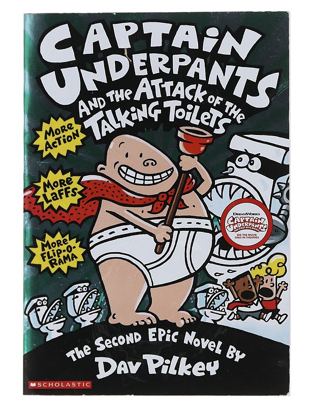 Captain Underpants and the attack of the talking toilets - Dav Pilkey - Romaanit ja novellit - 10105489138 - 0