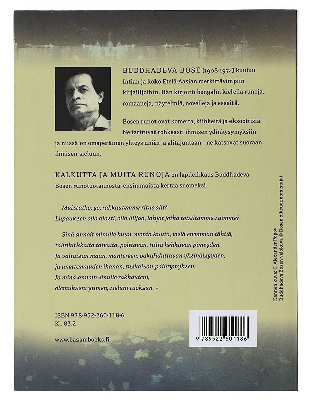 Kalkutta ja muita runoja - Bose, Buddhadeva - Runot ja näytelmät - 10105489143 - 1