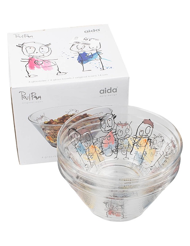 AIDA Poul Pava Original Icons lasikulhosarja, 4 osaa - Lautaset ja kulhot - 10105489226 - 0