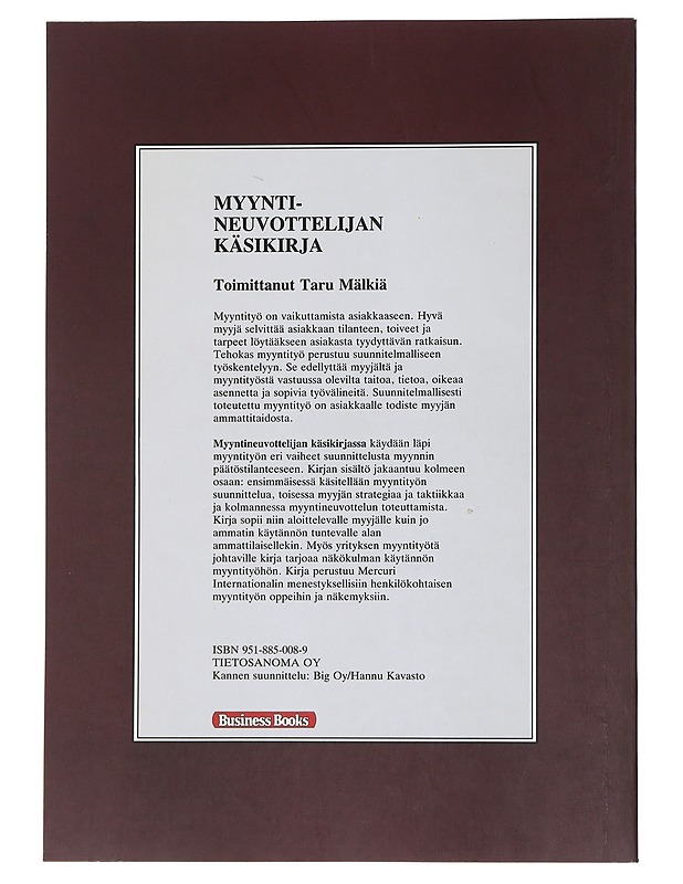 Myyntineuvottelijan käsikirja - Mälkiä, Taru - Tietokirjat ja oppaat - 10105489293 - 1
