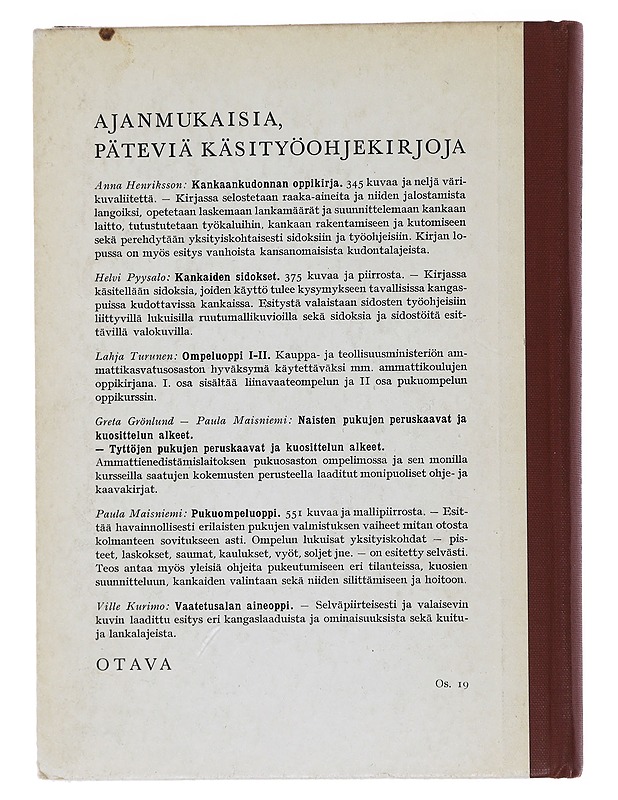 Kankaankudonnan oppikirja - Anna Henriksson - Käsityökirjat - 10105489315 - 1