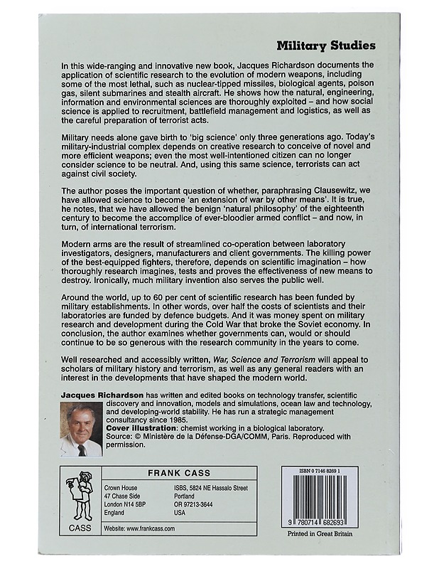 War, Science and Terrorism : From Laboratory to Open Conflict - Richardson, Jacques - Tietokirjat ja oppaat - 10105489349 - 1