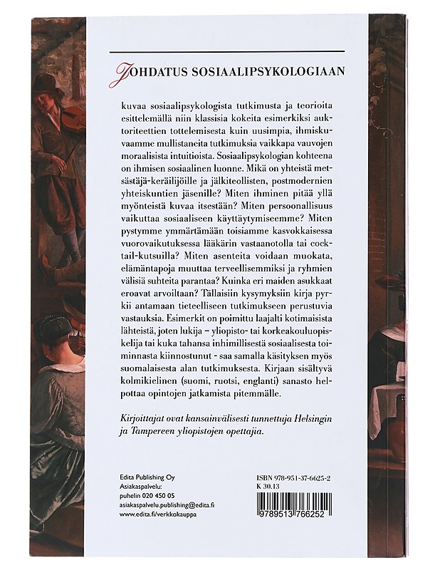 Johdatus sosiaalipsykologiaan - Helkama, Klaus - Tietokirjat ja oppaat - 10105489421 - 1