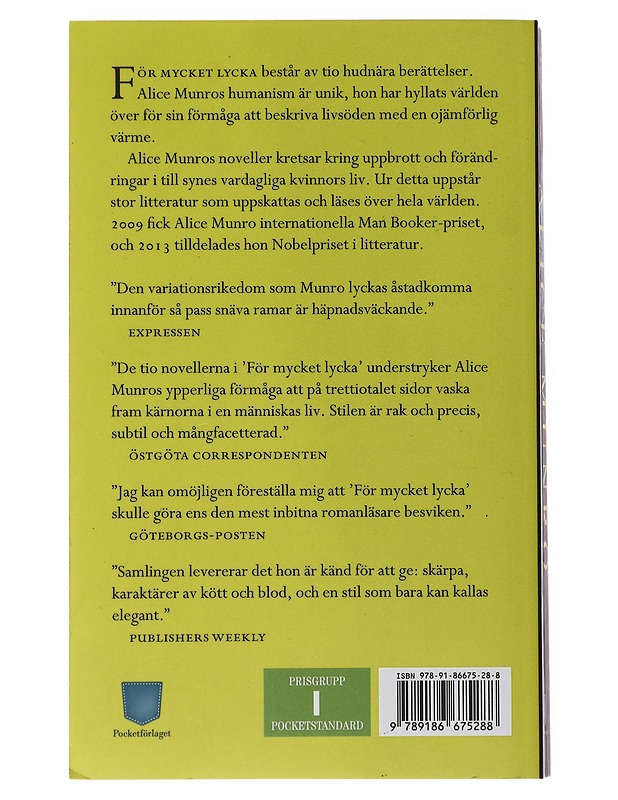 För mycket lycka - Munro, Alice - Romaanit ja novellit - 10105489601 - 1