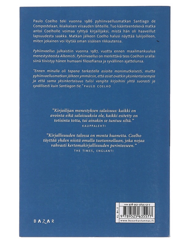 Pyhiinvaellus - Coelho, Paulo - Romaanit ja novellit - 10105489655 - 1