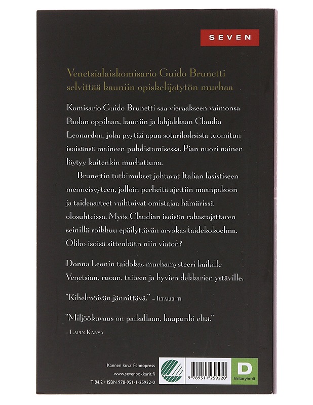 Sokea rakkaus - Leon, Donna - Romaanit ja novellit - 10105489781 - 1