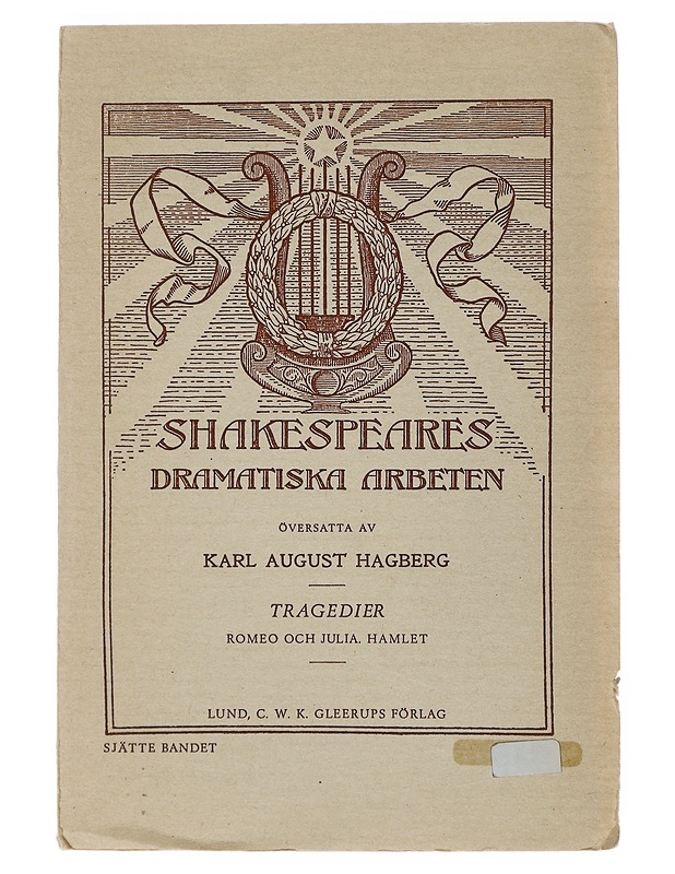 Shakespeares dramatiska arbeten : Tragedier - Karl August Hagberg - Runot ja näytelmät - 10105489868 - 0