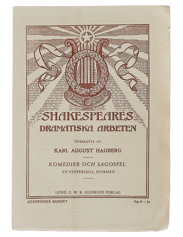 Shakespeares dramatiska arbeten : Komedier och sagospel - Karl August Hagberg - Runot ja näytelmät - 10105489879 - 0