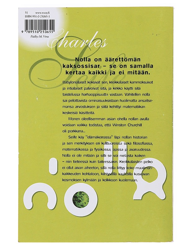 Nollan elämäkerta - Seife, Charles - Historiakirjat - 10105489905 - 1