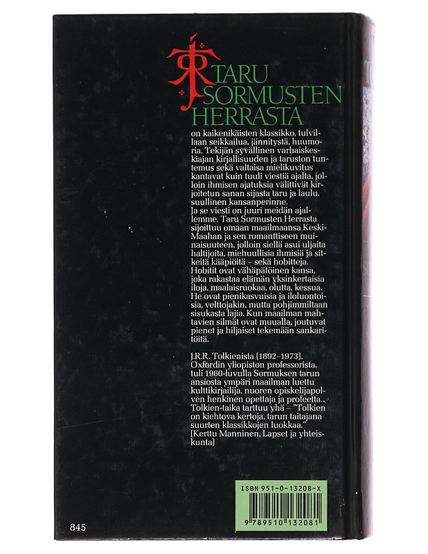 Taru sormusten herrasta - Tolkien, J. R. R. - Fantasia- ja scifi - 10105489924 - 1
