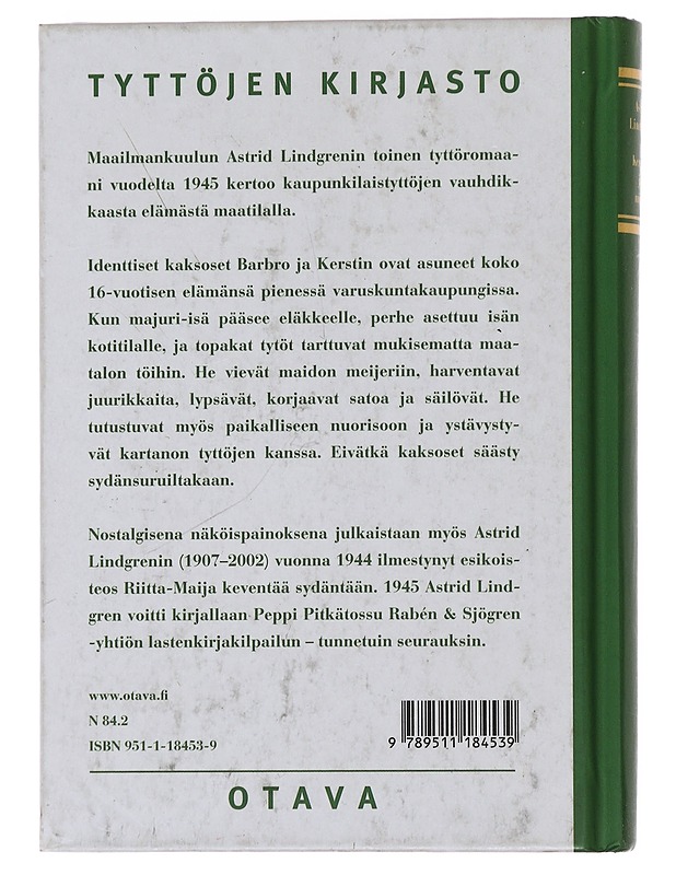 Kerstin ja minä : tyttöromaani - Lindgren, Astrid - Romaanit ja novellit - 10105489959 - 1