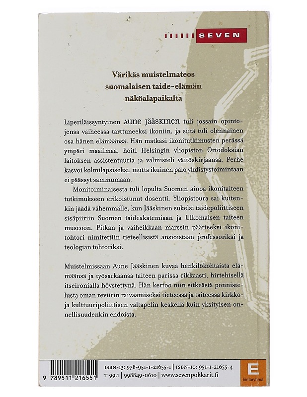 Ikonitohtori - Aune Jääskinen - Elämäkerrat ja muistelmat - 10105490040 - 1