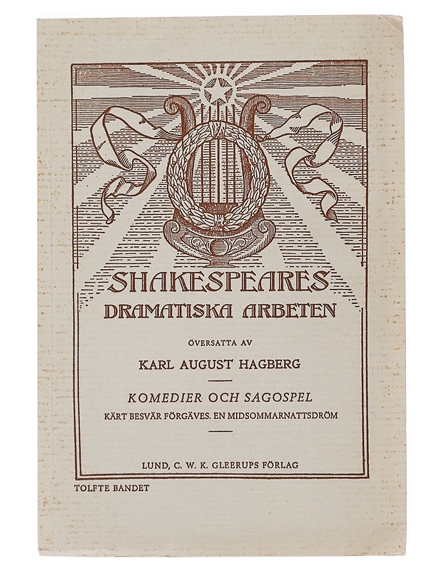 Shakespeares dramatiska arbeten : Komedier och sagospel - Karl August Hagberg - Runot ja näytelmät - 10105490058 - 0