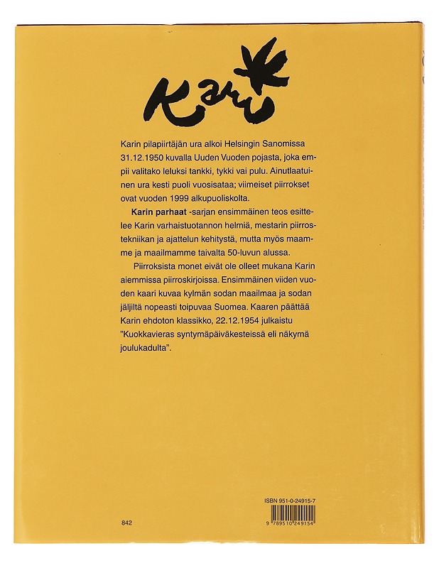 Karin parhaat 1951-54 - Suomalainen, Kari - Romaanit ja novellit - 10105490201 - 1