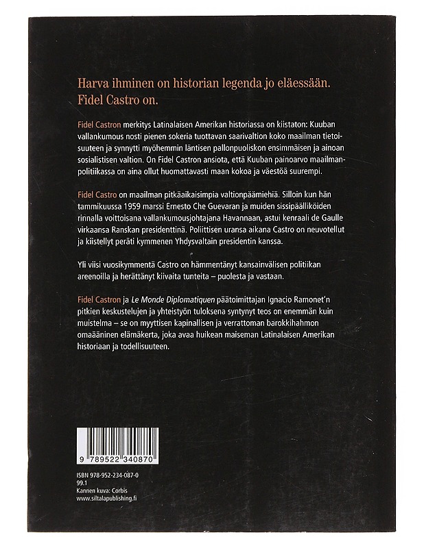 Fidel Castro : elämäni - Castro, Fidel - Elämäkerrat ja muistelmat - 10105490259 - 1