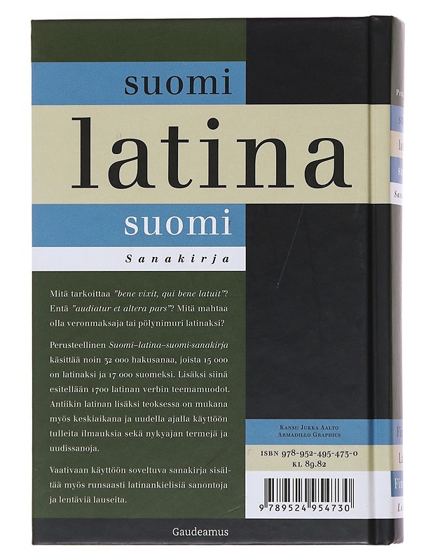 Suomi-latina-suomi : sanakirja - Pitkäranta, Reijo - Tietokirjat ja oppaat - 10105490420 - 1