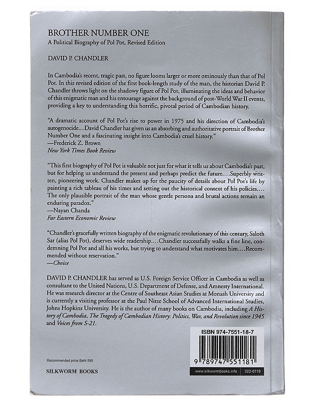 Brother Number One: a political biography of Pol Pot - David P. Chandler - Historiakirjat - 10105490424 - 1