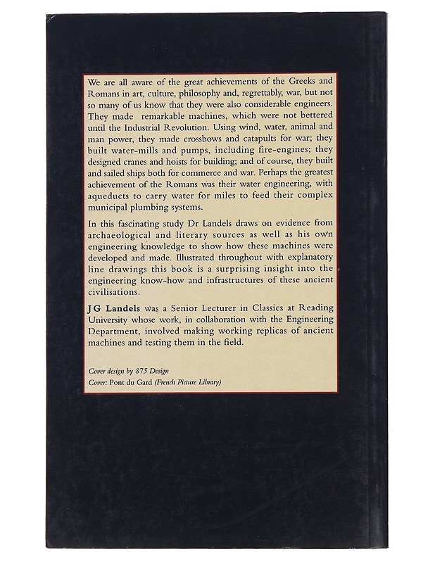 Engineering in the Ancient World - Landels, J. G. - Tietokirjat ja oppaat - 10105490460 - 1
