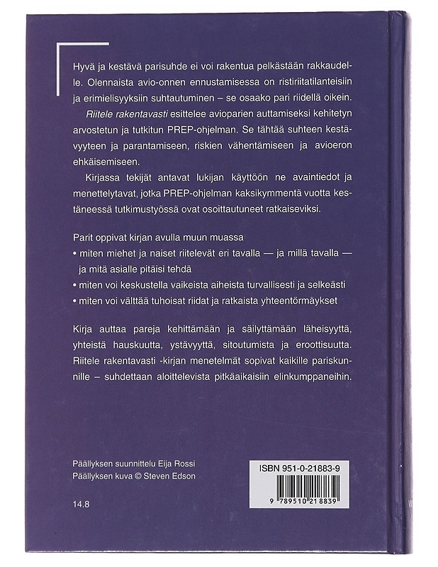 Riitele rakentavasti - parisuhde paremmaksi - Markman, Howard - Tietokirjat ja oppaat - 10105490499 - 1