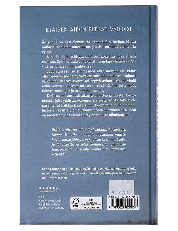 Etäinen äiti - Leena Korppoo - Tietokirjat ja oppaat - 10105490524 - 1