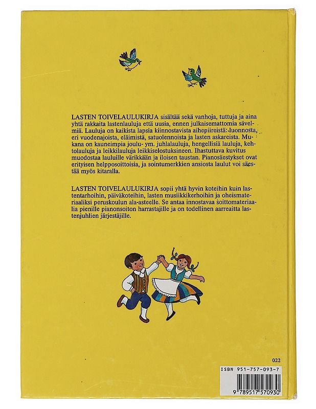 Lasten toivelaulukirja - Ahokas, Liisa - Musiikki- ja elokuvakirjat - 10105490545 - 1