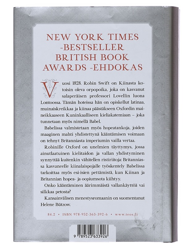 Babel : mystinen kertomus - Kuang, R. F. - Fantasia- ja scifi - 10105490618 - 1