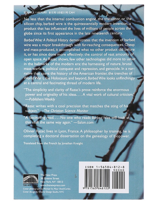 Barbed Wire: A Political History - Razac, Olivier - Historiakirjat - 10105490644 - 1